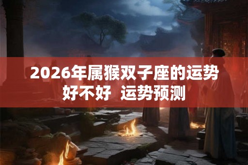 2026年属猴双子座的运势好不好  运势预测