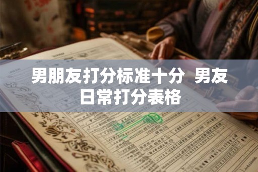 男朋友打分标准十分  男友日常打分表格