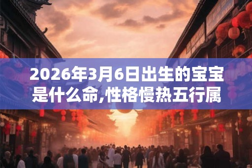 2026年3月6日出生的宝宝是什么命,性格慢热五行属水 2026年3月6日出生的宝宝是什么命,性格慢热五行属水