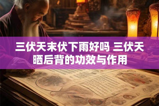 三伏天末伏下雨好吗 三伏天晒后背的功效与作用