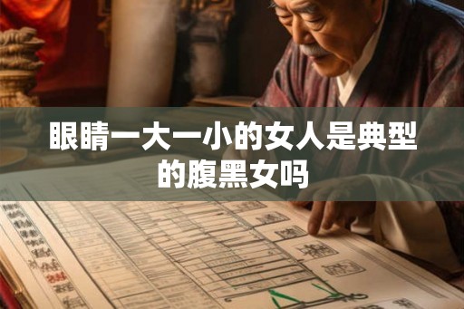 眼睛一大一小的女人是典型的腹黑女吗