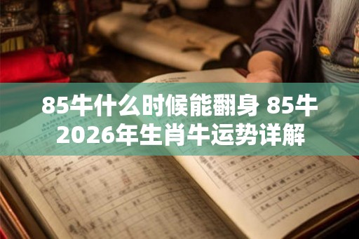 85牛什么时候能翻身 85牛2026年生肖牛运势详解