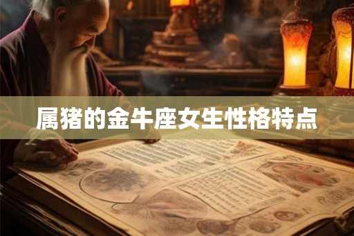 属猪的金牛座女生性格特点