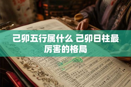 己卯五行属什么 己卯日柱最厉害的格局