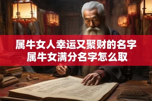 属牛女人幸运又聚财的名字 属牛女满分名字怎么取