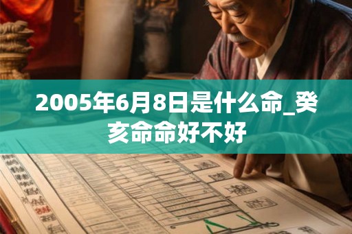 2005年6月8日是什么命_癸亥命命好不好