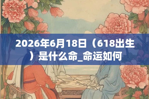 2026年6月18日（618出生）是什么命_命运如何