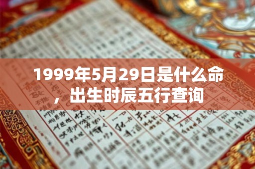 1999年5月29日是什么命，出生时辰五行查询