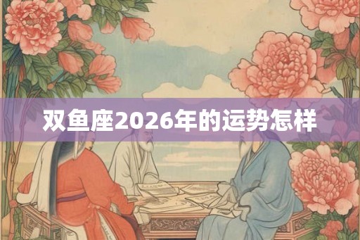 双鱼座2026年的运势怎样