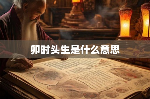 卯时头生是什么意思 卯时头生是什么意思