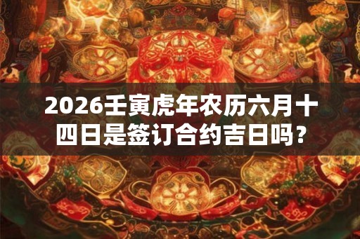 2026壬寅虎年农历六月十四日是签订合约吉日吗？