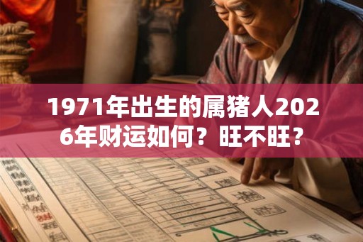 1971年出生的属猪人2026年财运如何？旺不旺？