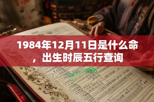 1984年12月11日是什么命，出生时辰五行查询