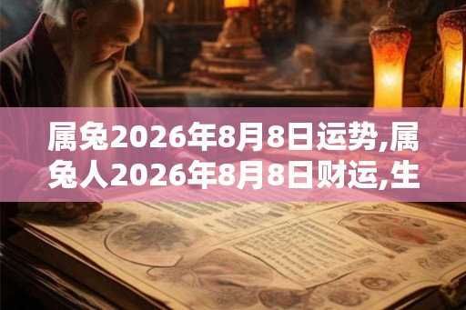 属兔2026年8月8日运势,属兔人2026年8月8日财运,生肖兔2026年8月8日运势 属兔2026年8月8日运势,属兔人2026年8月8日财运,生肖兔2026年8月8日运势