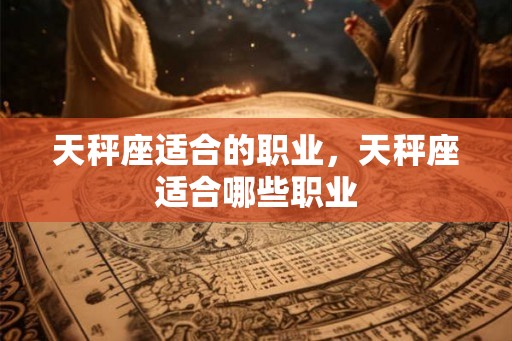 天秤座适合的职业，天秤座适合哪些职业