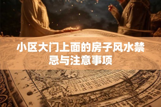 小区大门上面的房子风水禁忌与注意事项