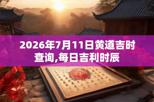 2026年7月11日黄道吉时查询,每日吉利时辰 2026年7月11日黄道吉时查询,每日吉利时辰