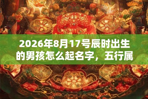2026年8月17号辰时出生的男孩怎么起名字，五行属什么
