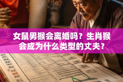 女鼠男猴会离婚吗？生肖猴会成为什么类型的丈夫？