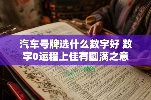 汽车号牌选什么数字好 数字0运程上佳有圆满之意 汽车号牌选什么数字好 数字0运程上佳有圆满之意