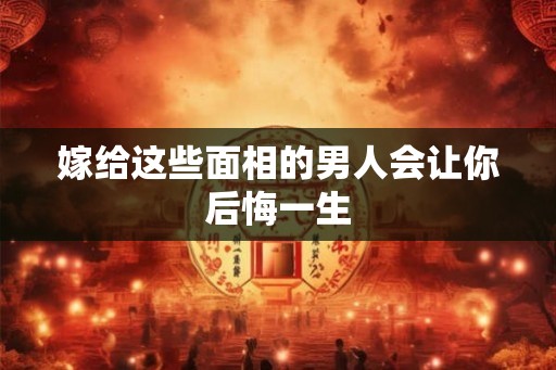 嫁给这些面相的男人会让你后悔一生