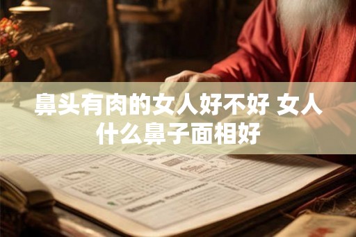 鼻头有肉的女人好不好 女人什么鼻子面相好
