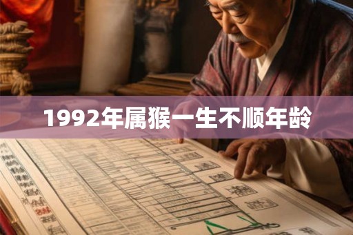 1992年属猴一生不顺年龄