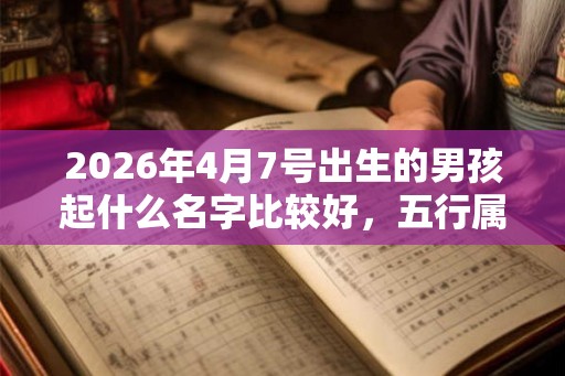 2026年4月7号出生的男孩起什么名字比较好,五行属什么 2026年4月7号出生的男孩起什么名字比较好,五行属什么