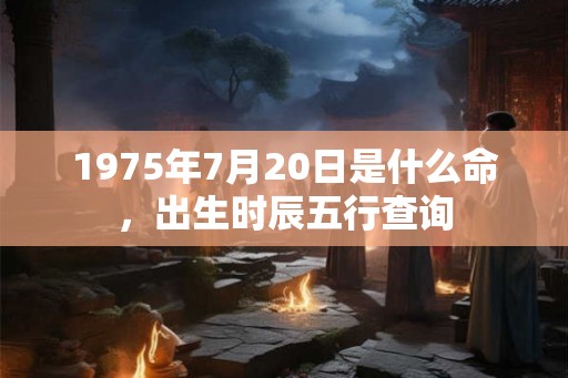 1975年7月20日是什么命，出生时辰五行查询