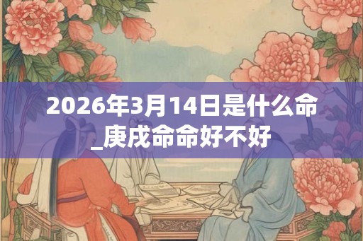 2026年3月14日是什么命_庚戌命命好不好