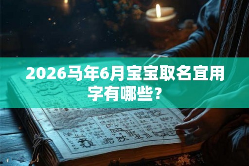 2026马年6月宝宝取名宜用字有哪些？