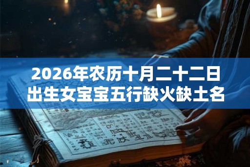 2026年农历十月二十二日出生女宝宝五行缺火缺土名字大全