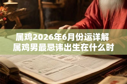 属鸡2026年6月份运详解 属鸡男最忌讳出生在什么时候 属鸡2026年6月份运详解 属鸡男最忌讳出生在什么时候