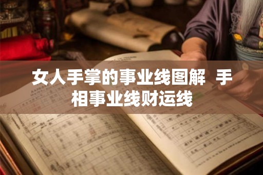 女人手掌的事业线图解  手相事业线财运线