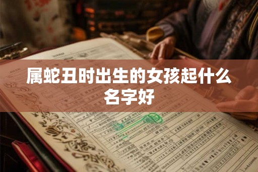 属蛇丑时出生的女孩起什么名字好