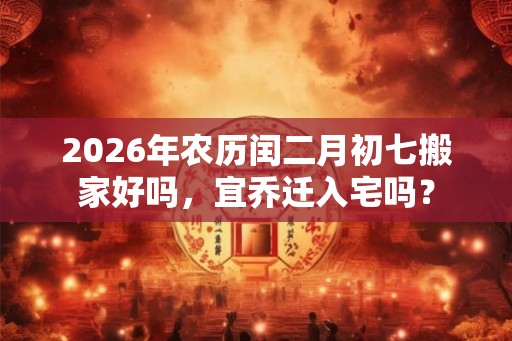 2026年农历闰二月初七搬家好吗，宜乔迁入宅吗？