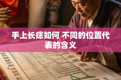 手上长痣如何 不同的位置代表的含义