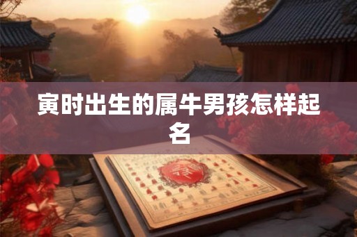 寅时出生的属牛男孩怎样起名 寅时出生的属牛男孩怎样起名