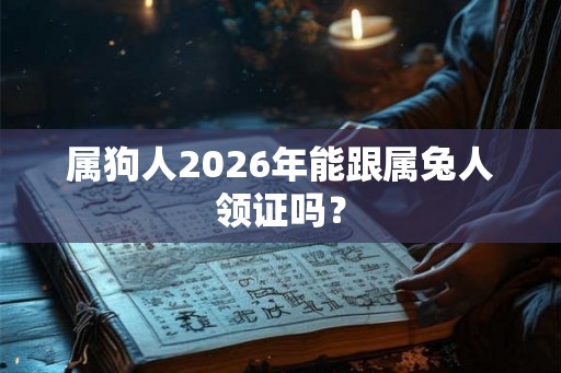 属狗人2026年能跟属兔人领证吗？