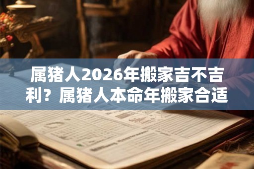 属猪人2026年搬家吉不吉利?属猪人本命年搬家合适吗? 属猪人2026年搬家吉不吉利?属猪人本命年搬家合适吗?