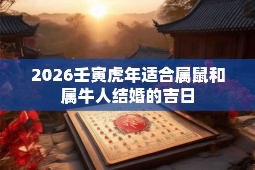 2026壬寅虎年适合属鼠和属牛人结婚的吉日