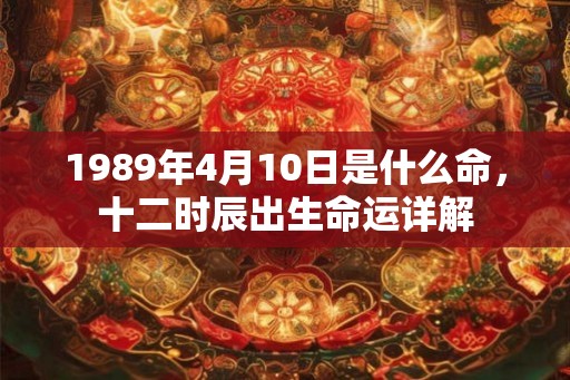 1989年4月10日是什么命，十二时辰出生命运详解