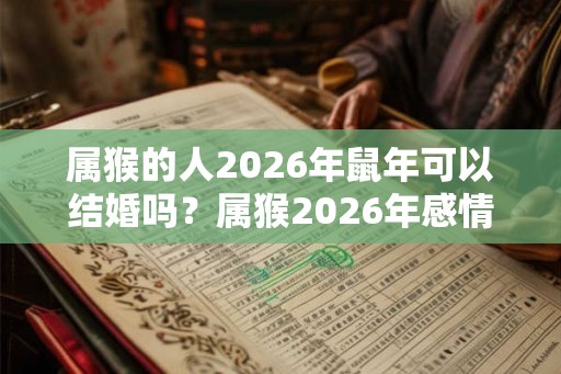 属猴的人2026年鼠年可以结婚吗？属猴2026年感情运势好吗？