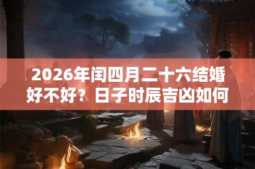 2026年闰四月二十六结婚好不好？日子时辰吉凶如何？