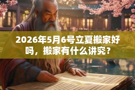 2026年5月6号立夏搬家好吗,搬家有什么讲究? 2026年5月6号立夏搬家好吗,搬家有什么讲究?