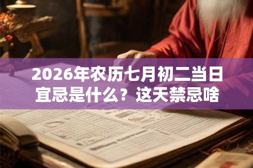 2026年农历七月初二当日宜忌是什么？这天禁忌啥