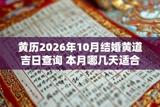 黄历2026年10月结婚黄道吉日查询 本月哪几天适合结婚