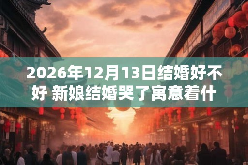 2026年12月13日结婚好不好 新娘结婚哭了寓意着什么