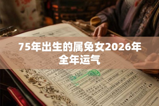 75年出生的属兔女2026年全年运气