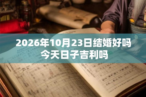 2026年10月23日结婚好吗 今天日子吉利吗